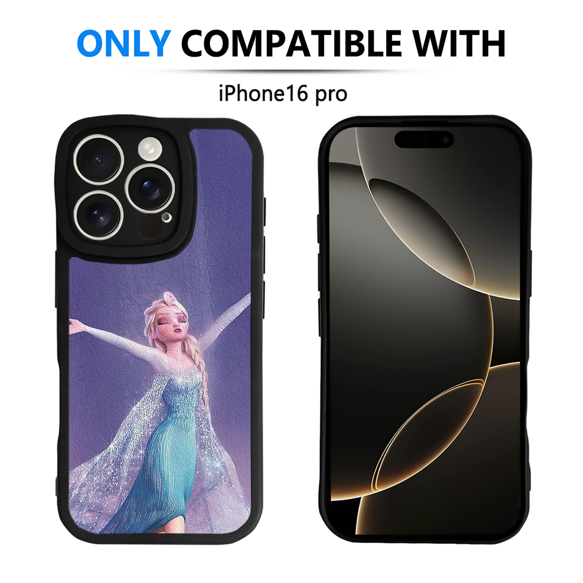 （画像用） アナと雪の女王 アンナ エルサ Frozen Anna Elsa 【iPhone 16シリーズ対応】シリコンスマホケース（レザー調） 材質：シリコン